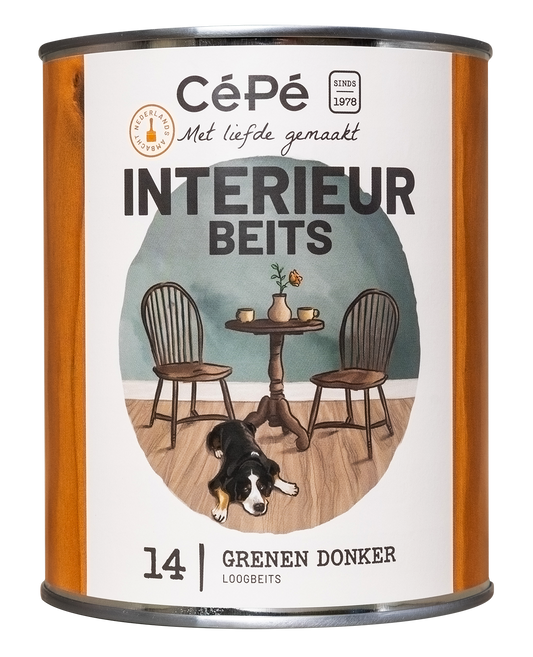 14. Grenen donker geloogd