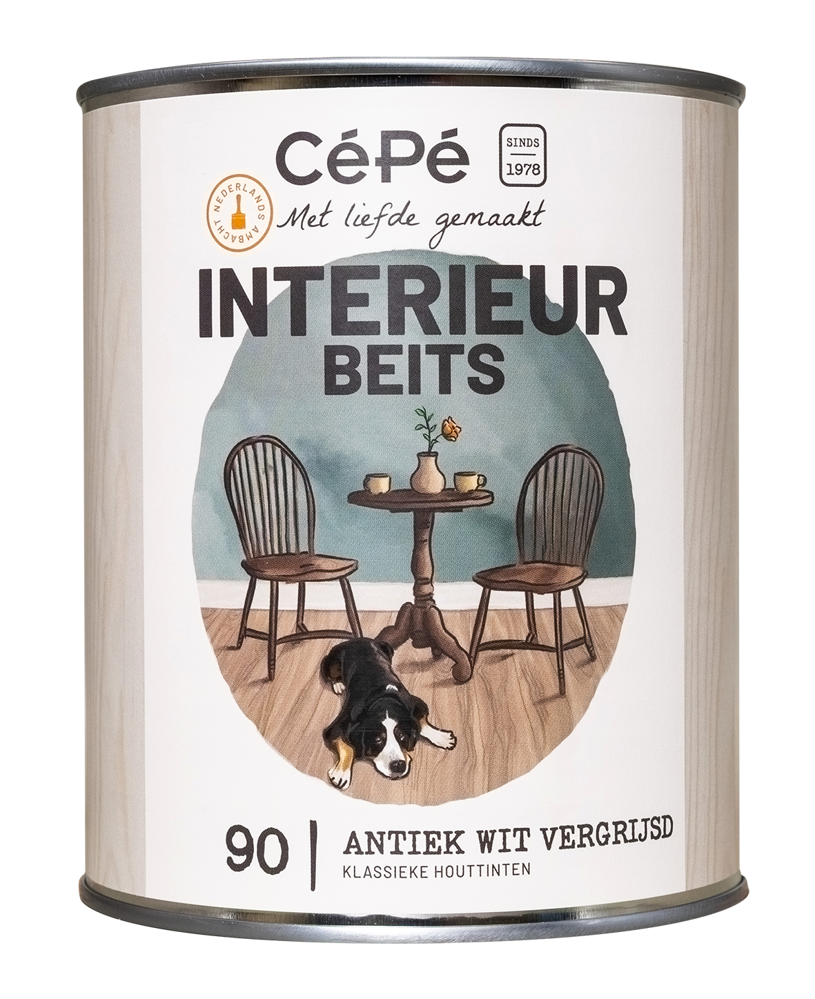 90. Antiek wit vergrijsd