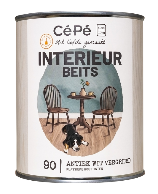 90. Antiek wit vergrijsd